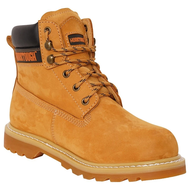 Mens WORKTOUGH Kelham Honey Nubuck Lace Up Safety Work Steel Toe S3 HRO Goodyear