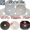 4" Wet Diamond Polishing Pads 12Pc +1 Backer Marble Set