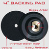 Stadea Flexible Rubber Hook and Loop Backing Pad Velcro Pads - 2", 3", 4", 5", 6" - Arbor 5/8" 11, 1 Piece