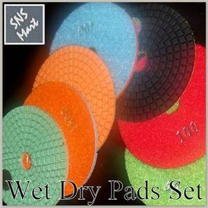 5" Pro WET/DRY Diamond Polishing Pad Set Granite Marble Shop N Save