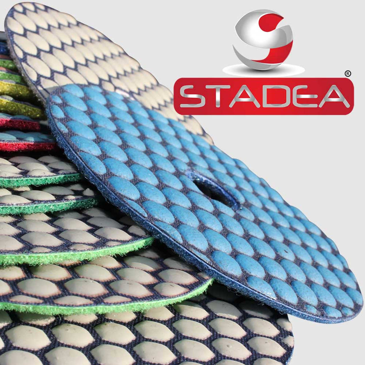STADEA 4/" Diamond Dry Concrete Stone Marble Granite Polishing Pads Kit Discs Set