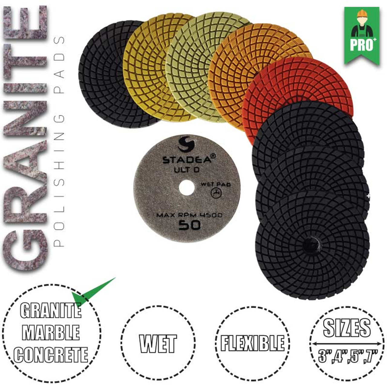 Stadea Wet Diamond Polishing Pads Series Std A