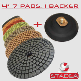 Stadea 5 Inch Diamond Polishing Pads Wet For Concrete Terrazzo