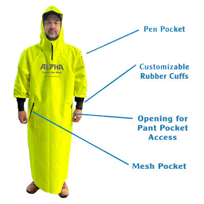 Alpha Hoodie Long Sleeve Waterproof Apron