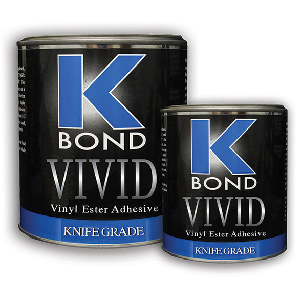 K Bond Vivid Glue Knife Grade Vinly Ester -1/4G, 1 1/4G, 5 Gallon