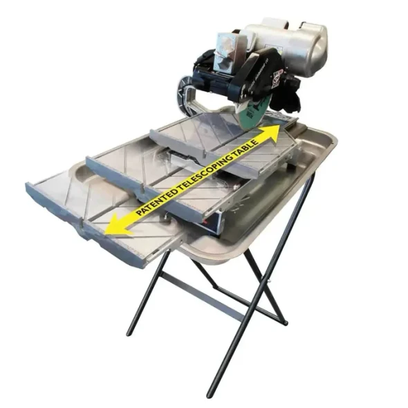 Pearl VX10.2XLPROKIT 10-inch Wet Tile Saw with Stand For All Metal Construction, No Plastic Components