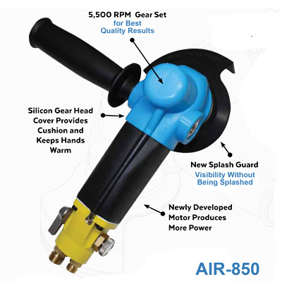 Alpha Air-850 Air Pneumatic Wet Polisher For Wet Polishing, Drilling & Profiling