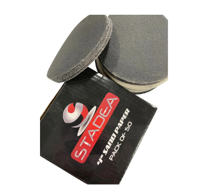 Stadea 4" Sand Paper Velcro Back Silicone Carbide - Grit #36, #60, #80, #120, #220, #400, #600, #800