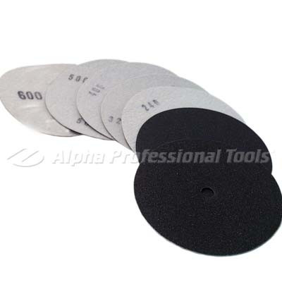 Alpha 4" Sandpaper For Marble Grit 80, 120, 240, 320, 400, 500, 600 and Assorted Sandpaper