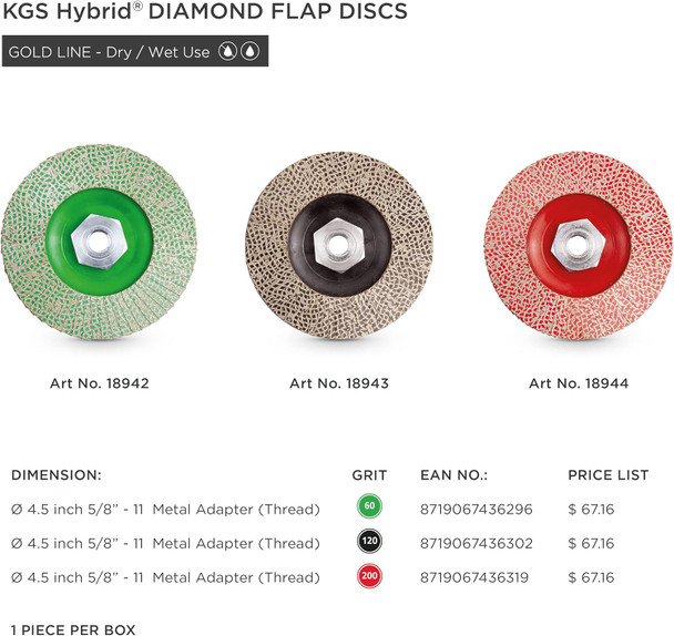 KGS Hybrid Diamond Flap Disc