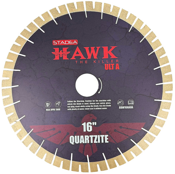 Stadea HAWK Quartzite and Granite Bridge Saw Cutting  Blade- 14", 16", 18"