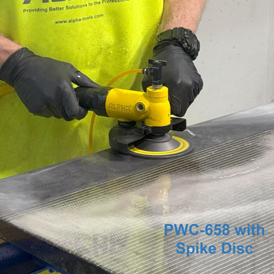 Alpha PWC-658 6" Air Pneumatic Wet Angle Grinder/Cutter