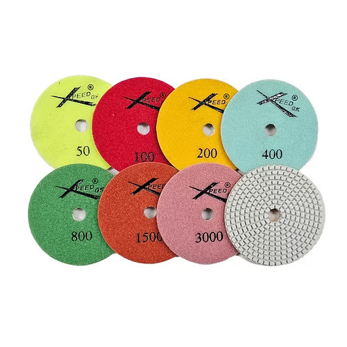 Xpeed 4-Inch Granite-Quartz Polishing Pads For Natural and Engineered Stone
