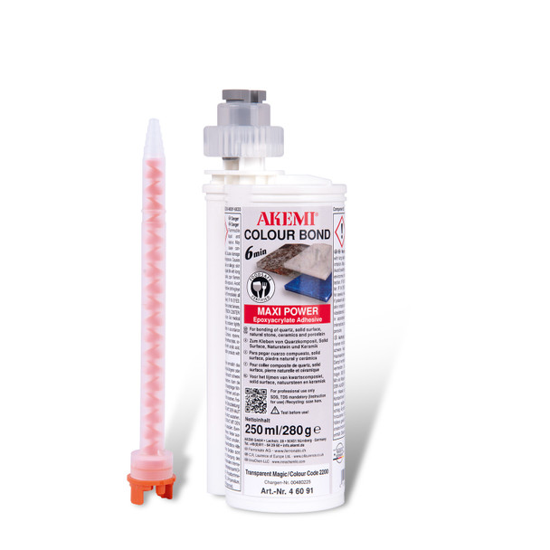 Akemi Color Bond Pre-Colored Adhesive System – High-Bond Strength Stone Adhesive with Ultra-Fast Surface Drying and Excellent Processability