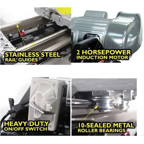 Pearl VX10.2XLPROKIT 10-inch Wet Tile Saw with Stand For All Metal Construction, No Plastic Components