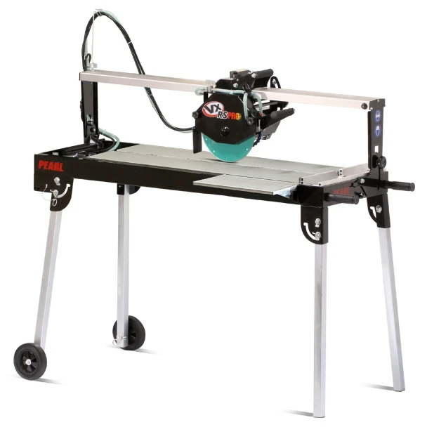 Pearl VX10.2RSPRO 10-Inch Wet Tile Rail Saw with Plunge-Cutting Capability for Large-Format Tile Cutting