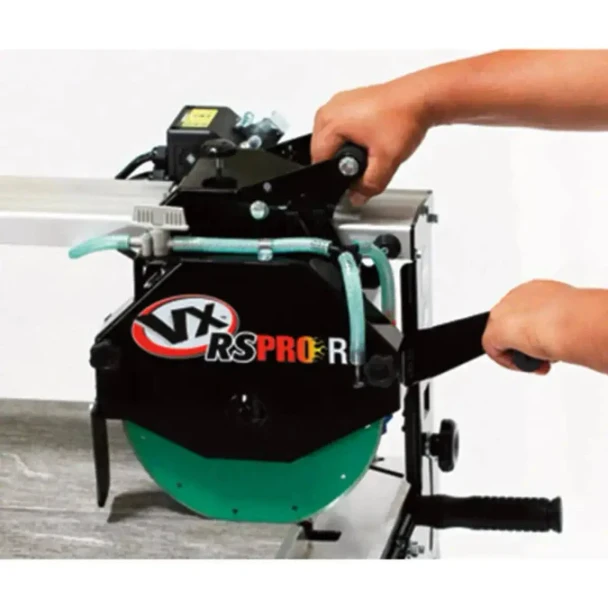 Pearl VX10.2RSPRO 10-Inch Wet Tile Rail Saw with Plunge-Cutting Capability for Large-Format Tile Cutting