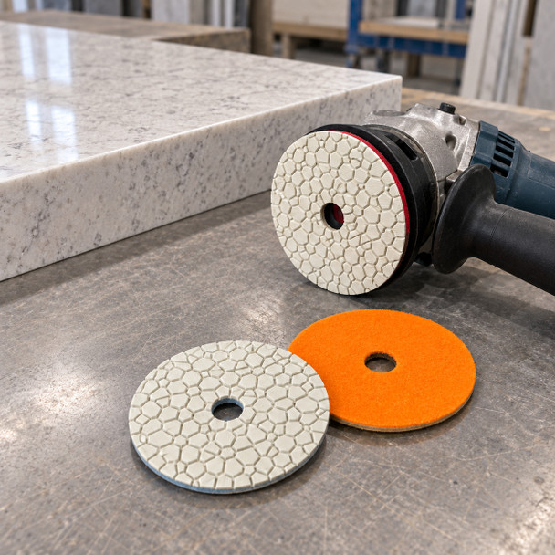 Stadea 4-Inch 3-Step Wet Diamond Polishing Pads for Quartz & Engineered Stone