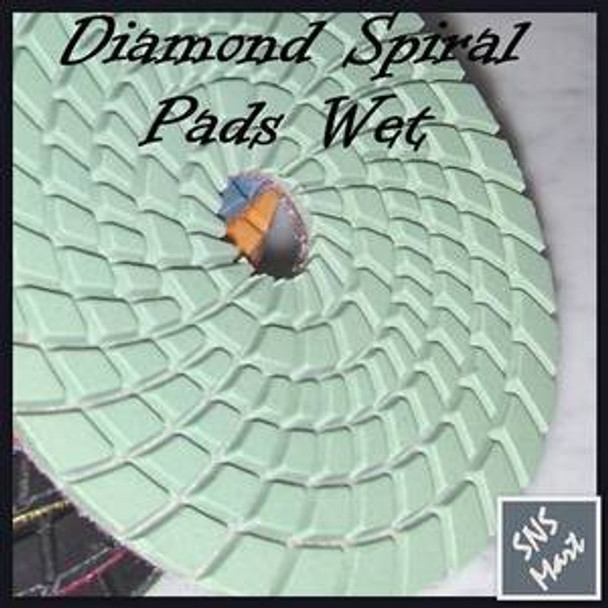4" Pro DIAMOND POLISHING PADS 7Pc 2Set+1Free Buff =15Pc