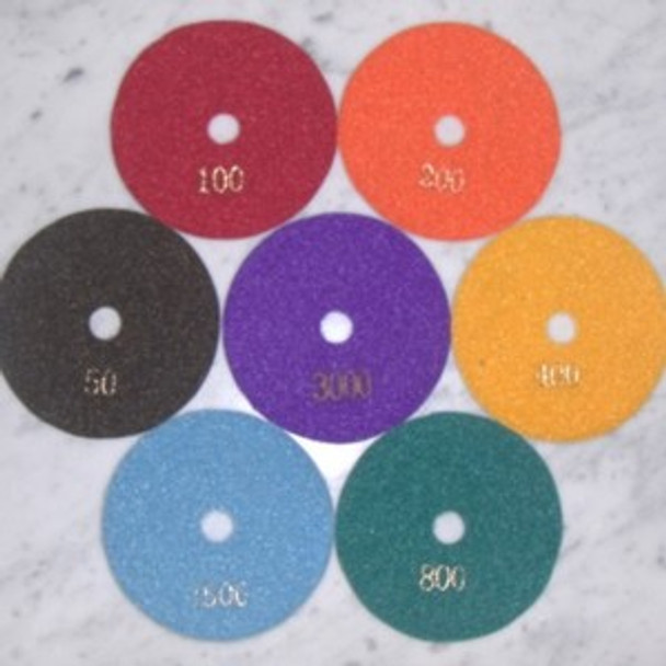 4" Super Prem DRY DIAMOND POLISHING PADS 12 Pcs Pad Set