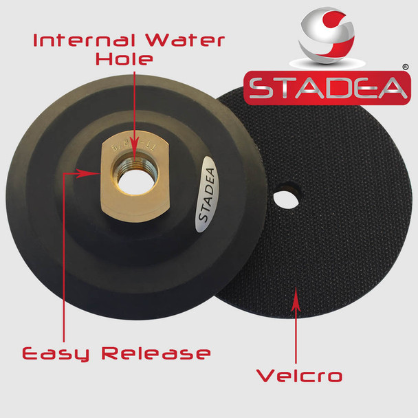 Stadea 5" Diamond Polishing Pads Kit with Backing Pad - Concrete Marble Terrazzo Wet Polishing, Series Standard A
