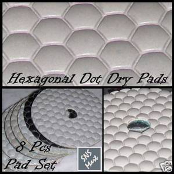 5" PREMIUM DRY DIAMOND POLISHING PAD GRANITE MARBLE SET