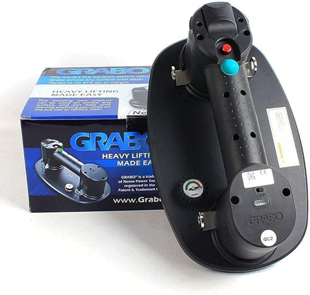 Grabo Electric Vacuum Suction Cup Lifter for Stone Glass Quartz Wood Dry-Wall Tiles - 375lbs Max Load, X2 Batteries (with Carry case) Grabo Electric Vacuum Suction Cup Lifter for Stone Glass Quartz Wood Dry-Wall Tiles - 375lbs Max Load, X2 Batteries (with Carry case)