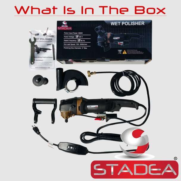 wet stone polisher - what is in the box