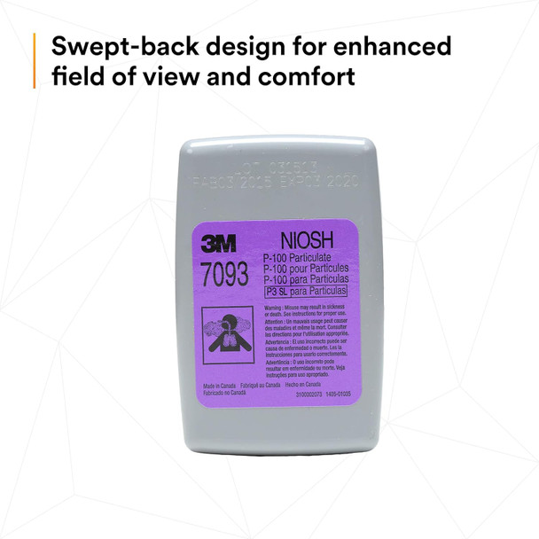 3M, FILTER Catridge Particulate 7093 P100, Pack of 2