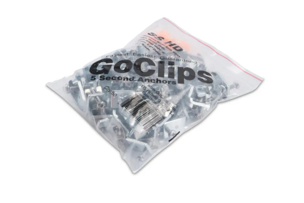 GoClips Sink Clips Stainless Steel SS - 1/8″ Rims, Pack of 50