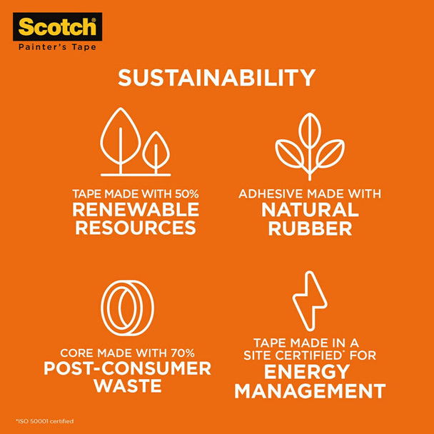 Scotch 3M Orange Masking Tape- 1.5 Inch