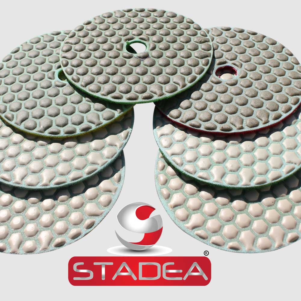 Diamond Polishing Pads Set 4 Dry For Granite Marble Stone Concrete Glass  Polishing, by Stadea (Series Standard A) - Shop N Save Diamond Tools