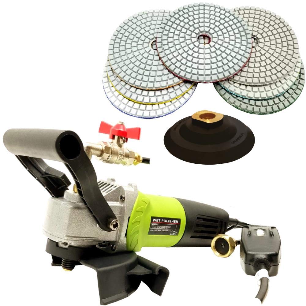 Stadea SPW104A Concrete Countertop Wet Polisher Grinder Sander Variable  Speed with 4'' Diamond Polishing Pads - A Granite Stone Concrete Polishing 