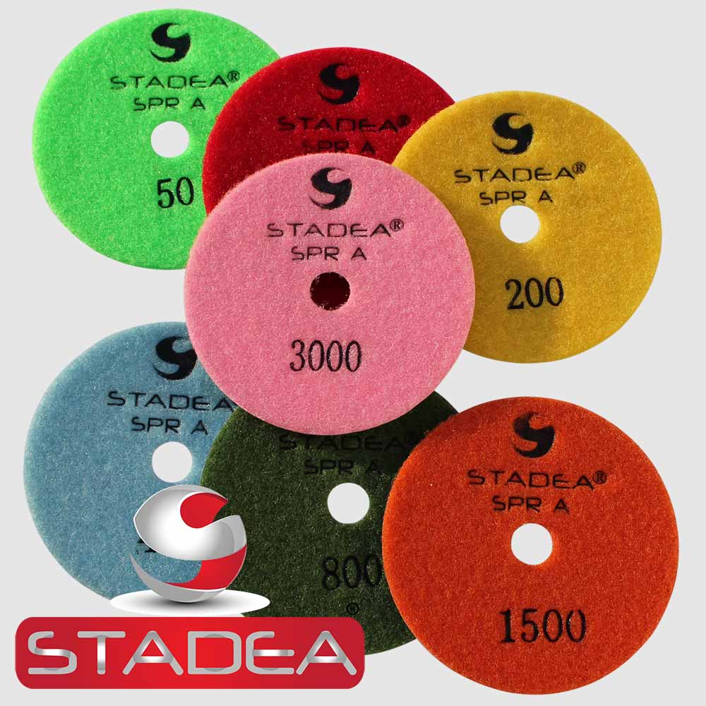Stadea Dry Diamond Polishing Pad 4 Inch Sanding Pads Granite Concrete