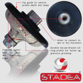 Stadea Diamond Hand Profiler Wheel Ogee Granite Countertop Edge Profile, F30 1-1/4"  M14 Arbor