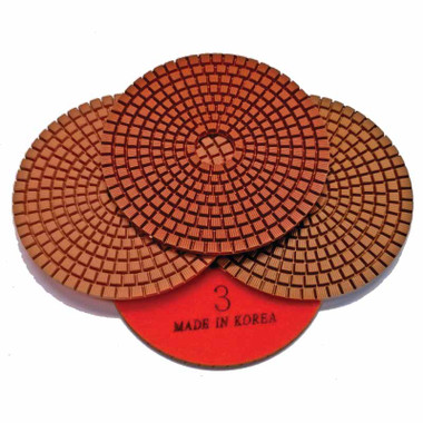 Stadea 3-Step Diamond Polishing Pads Wet for Granite Polishing