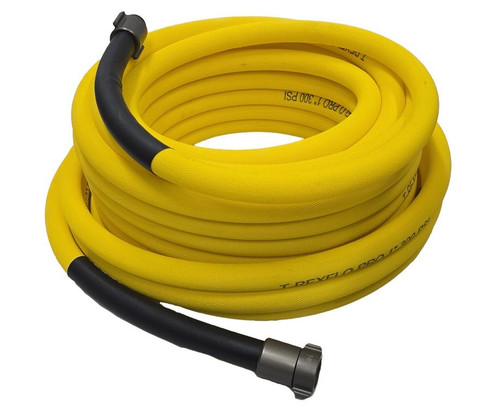 Golf course & sports turf hose that is super lightweight with polyester cover that prevents damage to turf.