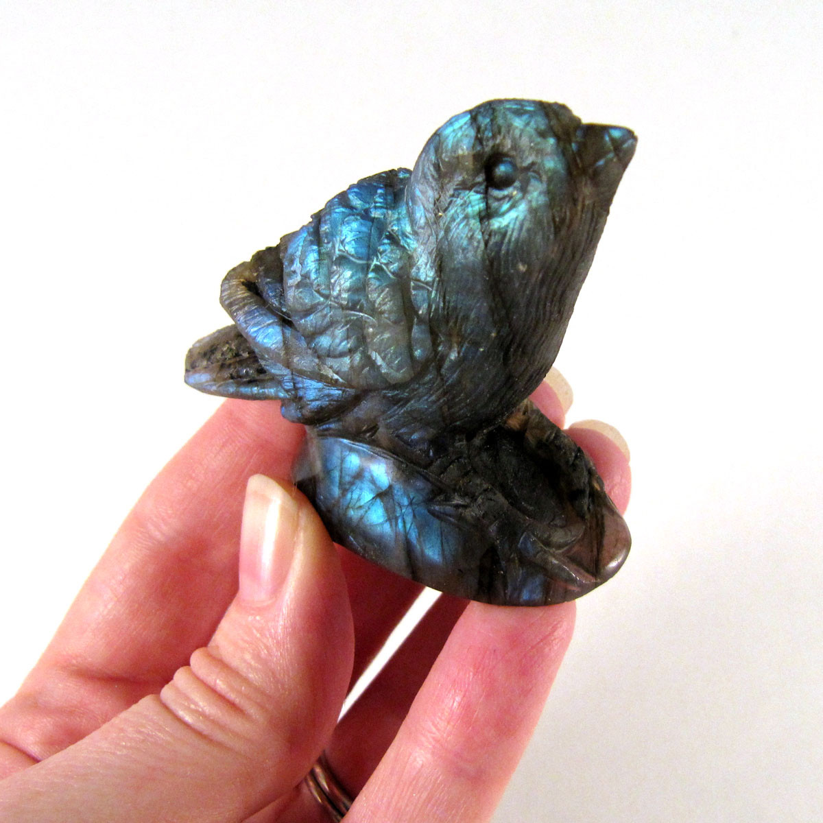 Carved Labradorite Bird