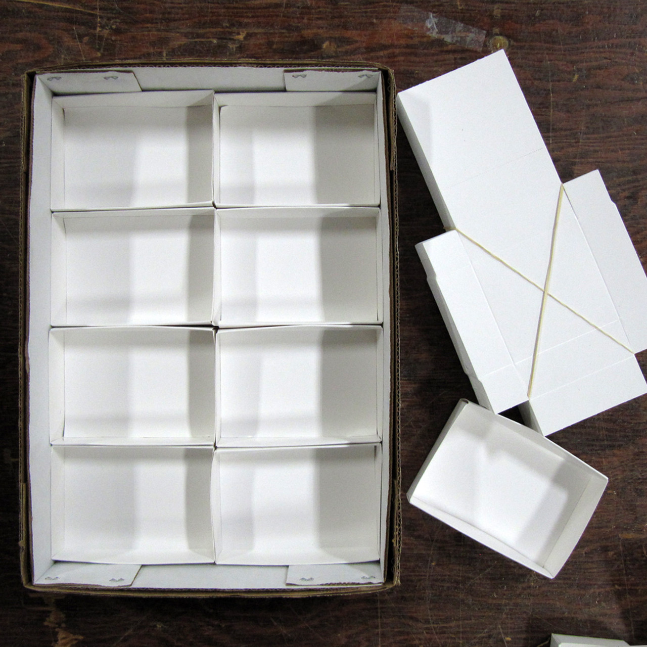 25 Boxes 4x4cm Vintage Minerals. Mineral Boxes. White Cardboard Box.