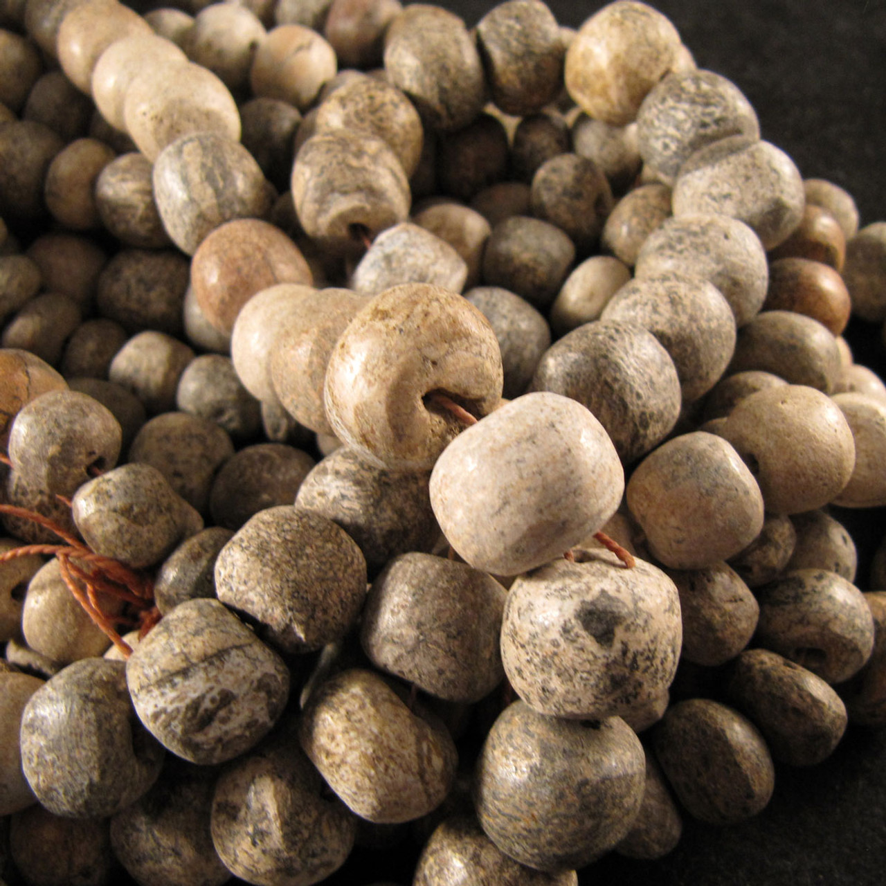 Beige Bone Bead Strands