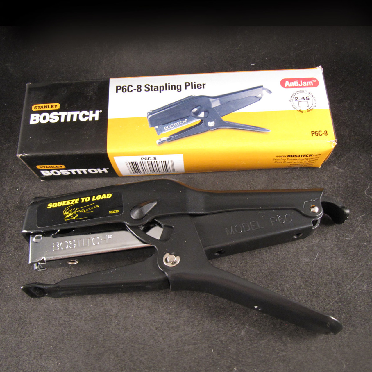 Bostitch P6C8 PowercrownT HeavyDuty AntiJam Stapling Pliers Enter