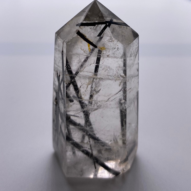 Smoky Tourmalinated Quartz Point QTZ311 - Main Image