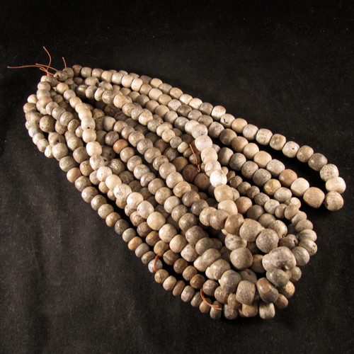 Strand Fossilized Stegodon Bone Beads