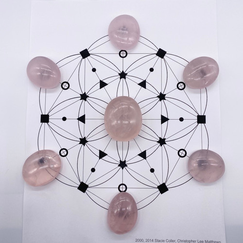 Rose Quartz 7-Stone Reiki Grid MDREIKI002 Rose Quartz 7-Stone Reiki Grid MDREIKI002