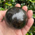 Black Tourmaline with Chrysocolla Sphere BT034