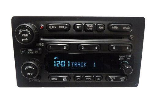 2003 06 GMC Chevrolet OE Factory RDS Stereo AM FM Radio 6 Disc Changer CD Player