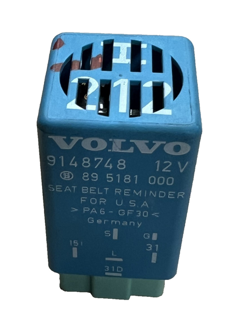 Volvo V70 C70 S70 V40 S40 Volvo Warning Seat Belt Relay 9148748 Blue