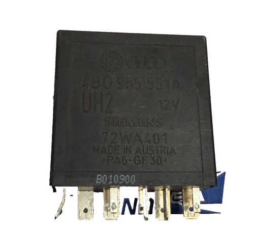 Wiper Control Relay 12V 4B0 955 531 A Black fits 03 2003 Volkswagen Golf