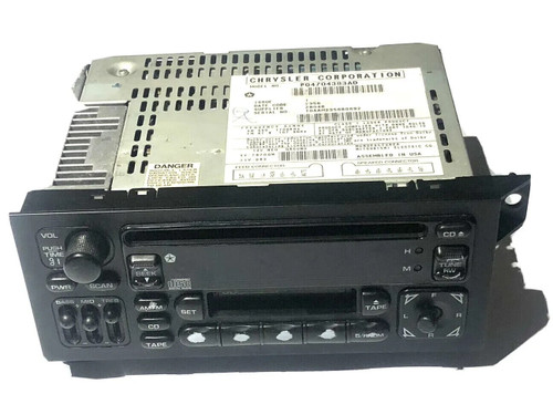 Genuine OEM Dodge Jeep Chrysler AM FM Radio CD & Cassette Player P04704383AH