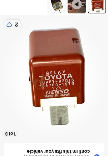 Toyota RELAY 90987-02016 Daytime DRL heater headlamps defroster ecm hybrid fog/1